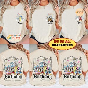 Custom All Disneyland Birthday Shirt, Best Birthday Ever, Disneyland Birthday Boy Girl, Birthday Squad, Mickey and Friends Birthday Trip Tee image 2