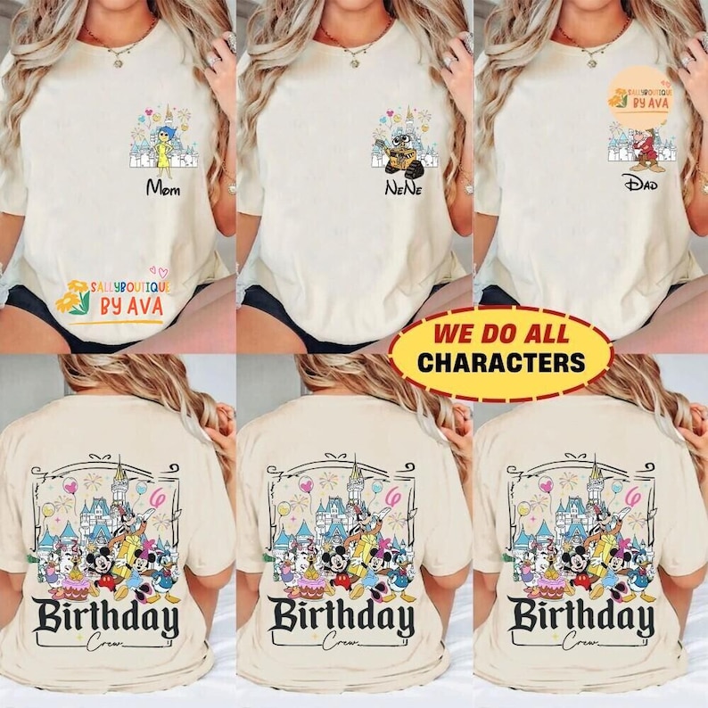 Custom All Disneyland Birthday Shirt, Best Birthday Ever, Disneyland Birthday Boy Girl, Birthday Squad, Mickey and Friends Birthday Trip Tee image 2