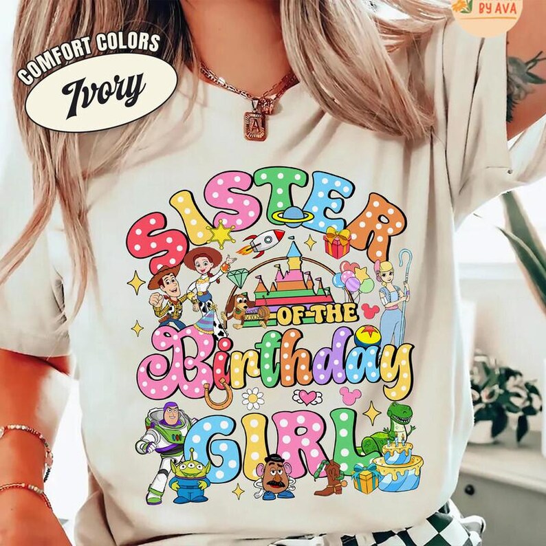 Custom Disneyland Toy Story Movie Birthday Family Shirt, Woody, Buzz, Jessie, Bo Peep, Rex Family Matching Birthday Shirt, Birthday Gifts image 5