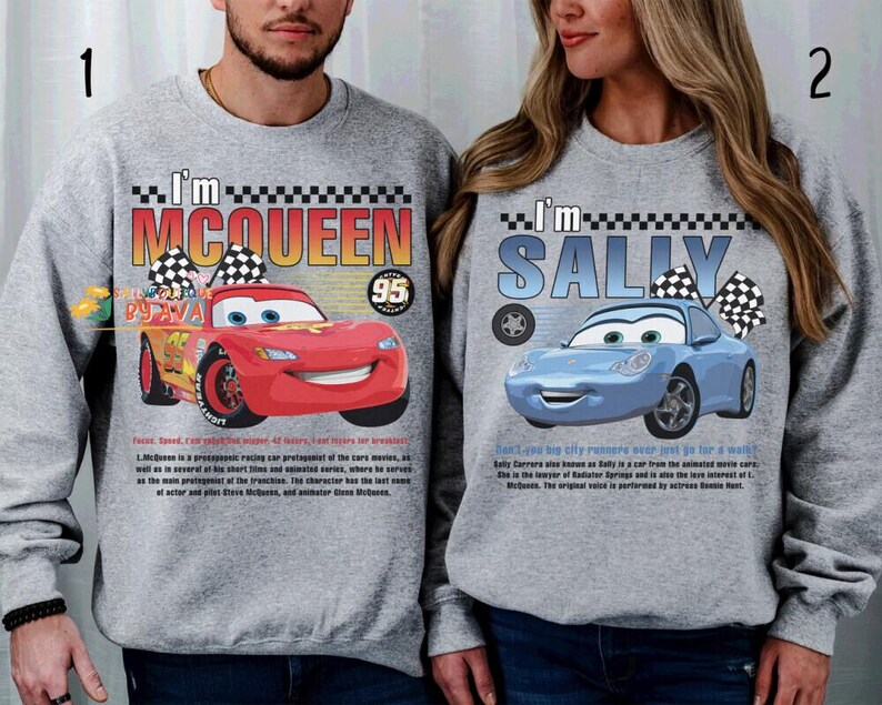 Retro Lightning Mcqueen Sally Couple Shirt, Pixar Cars Land Shirt, Disneyland Couple Matching Tee, Radiator Springs Shirt, Couple Outfits image 5