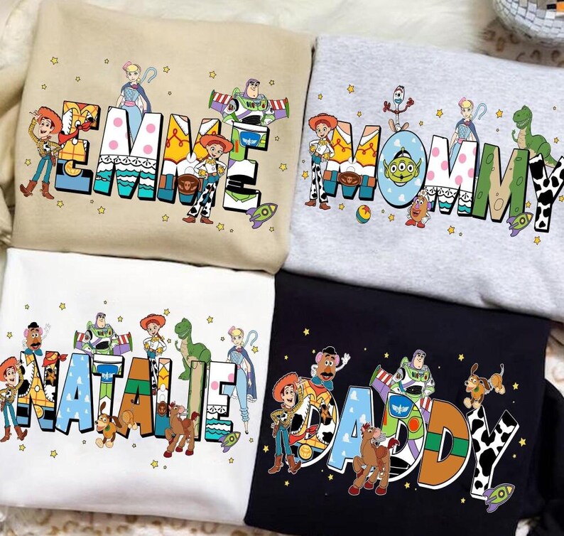 Custom Toy Story Family Matching Comfort Colors Shirt, Disneyland Mom Dad T-shirt, Personalized Gift Disneyland Trip, Disneyland Birthday image 3
