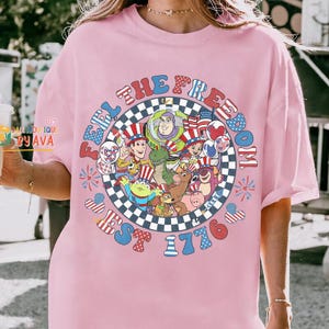 Toy Story Checkered 4th of July shirt, Feel The Freedom, Toy Story USA 250th Anniversary Shirt, Pixar Toy Story 4th of July Shirt 2026 image 7