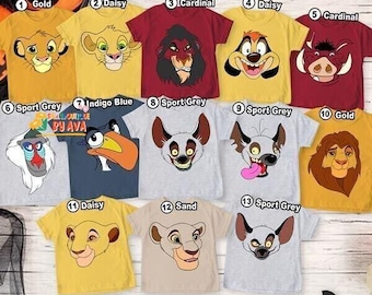 Disneyland Lion King Characters Halloween Costume Shirt, Lion King Matching Halloween Shirt, Hakuna Matata, Animal Kingdom, Halloween Party