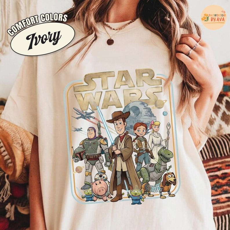 Disneyland Woody and Friends Starwars May The 4th Be With You Shirt, Toy Story Starwars, Galaxy's Edge Shirt, Woody Jessie Buzz Lightyear image 4