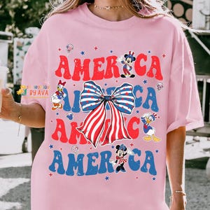 Disneyland Mickey Coquette American 4th Of July Shirt, Disneyland USA Shirt, Mickey and Friend USA Shirt, Patriotic 250 Years Shirts image 6