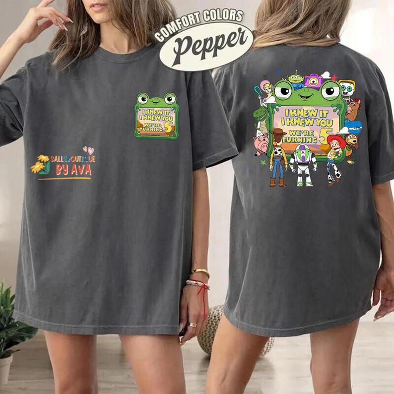 Disneyland Pixar Toy Story 5 I Knew It I Knew You Were Turning 5 Shirt, Toy Story 5 Birthday Shirt, Toy Story Were Turning 5 image 4