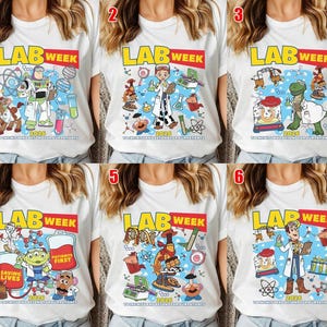 Toy Story Lab Week 2026 Matching Shirt, Lab Story Med School Trip, Disney Buzz Woody Laboratory Party, Lab Team, Med Lab Clinical Laboratory afbeelding 1
