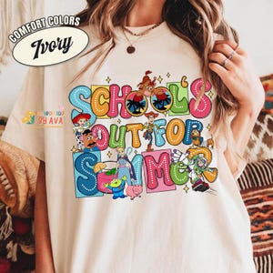 Toy Story School's Out For Summer Last Day of School Shirt, School’s Out Shirt, Teacher Summer Tee, Teacher Appreciation Tee image 4