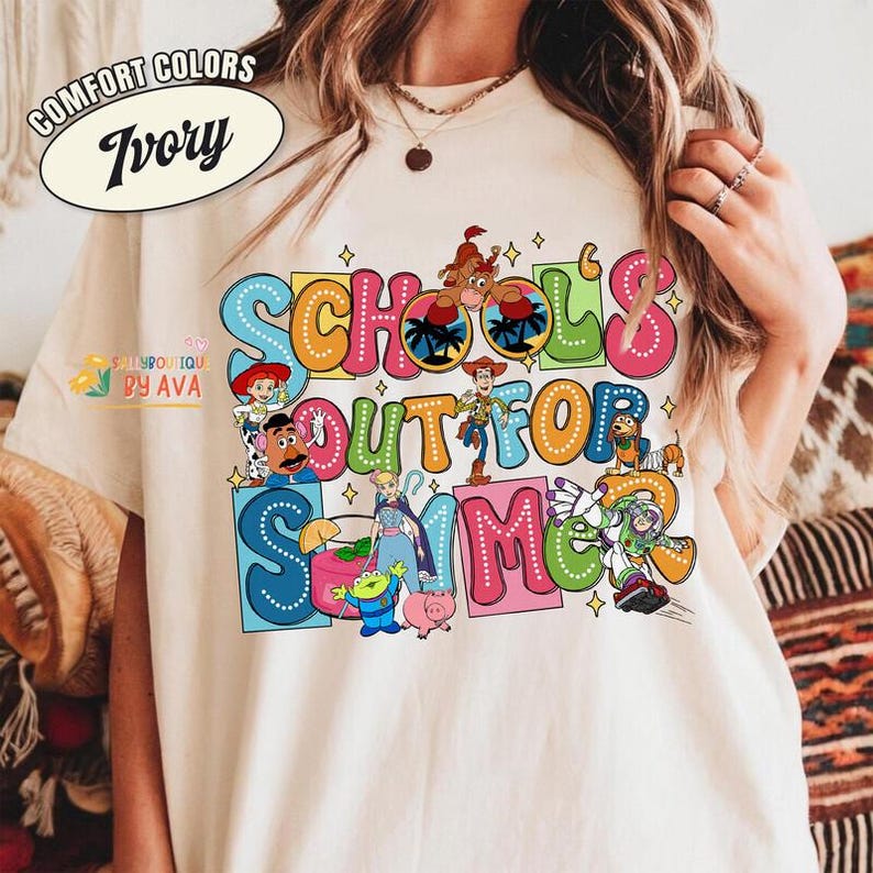Toy Story School's Out For Summer Last Day of School Shirt, School’s Out Shirt, Teacher Summer Tee, Teacher Appreciation Tee image 4