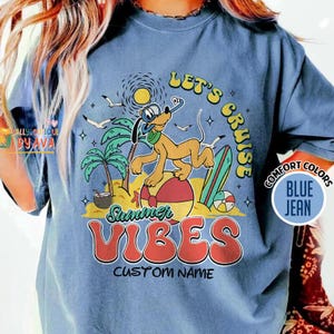 Personalized Mickey and Friends Summer Vibes Disneyland Cruise Shirt, Custom Family Vacation Shirt, Disneyland Family Cruise Matching image 6