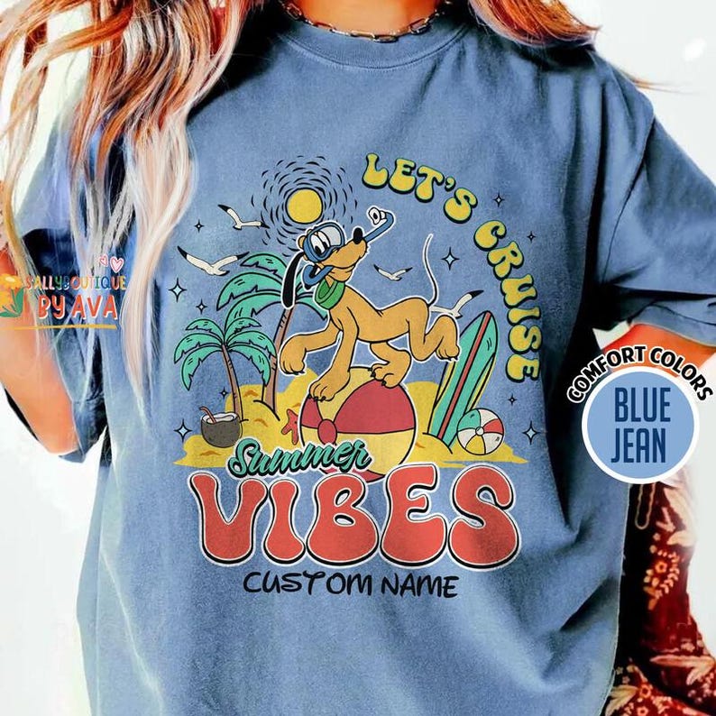 Personalized Mickey and Friends Summer Vibes Disneyland Cruise Shirt, Custom Family Vacation Shirt, Disneyland Family Cruise Matching image 6