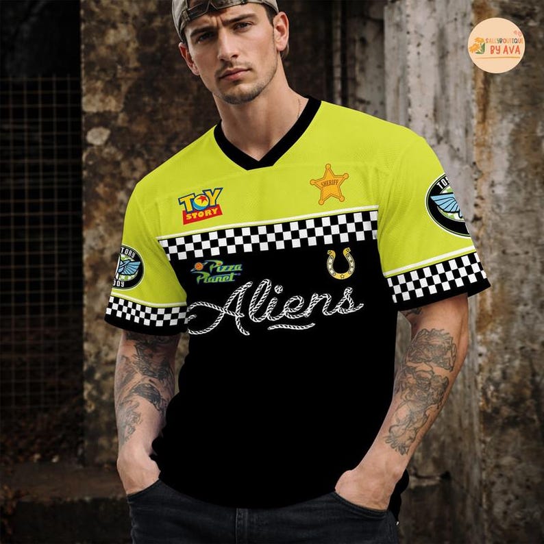 Custom Disneyland Toy Story Aliens Football Jersey, Croptop Football Jersey, Disneyland Shirt, Disneyland Birthday Gift for Kids image 2