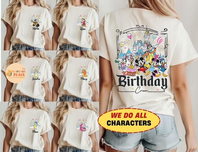 Custom All Disneyland Birthday Shirt, Best Birthday Ever, Disneyland Birthday Boy Girl, Birthday Squad, Mickey and Friends Birthday Trip Tee image 1