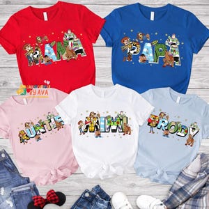 Custom Toy Story Family Matching Comfort Colors Shirt, Disneyland Mom Dad T-shirt, Personalized Gift Disneyland Trip, Disneyland Birthday image 3