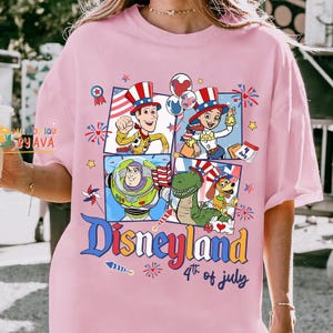 Disneyland Balloons Toy Story 4th of July Shirt, America Red White Blue Shirts, 250th USA Anniversary Shirt, Independence Day Tee 2026 image 7
