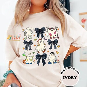 Toy Story Halloween Shirt 2026, Ghost Characters Tee, Spooky Coquette Bow Shirt, Halloween 2026 Spooky Season, Disneyland Gift for Her image 2