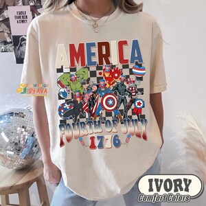 Avengers 4th of July Shirt, Disneyland Happy 4th of July Shirt, Iron Man Spiderman Patriotic Tee, Independence Day Tee, Memorial Day image 5