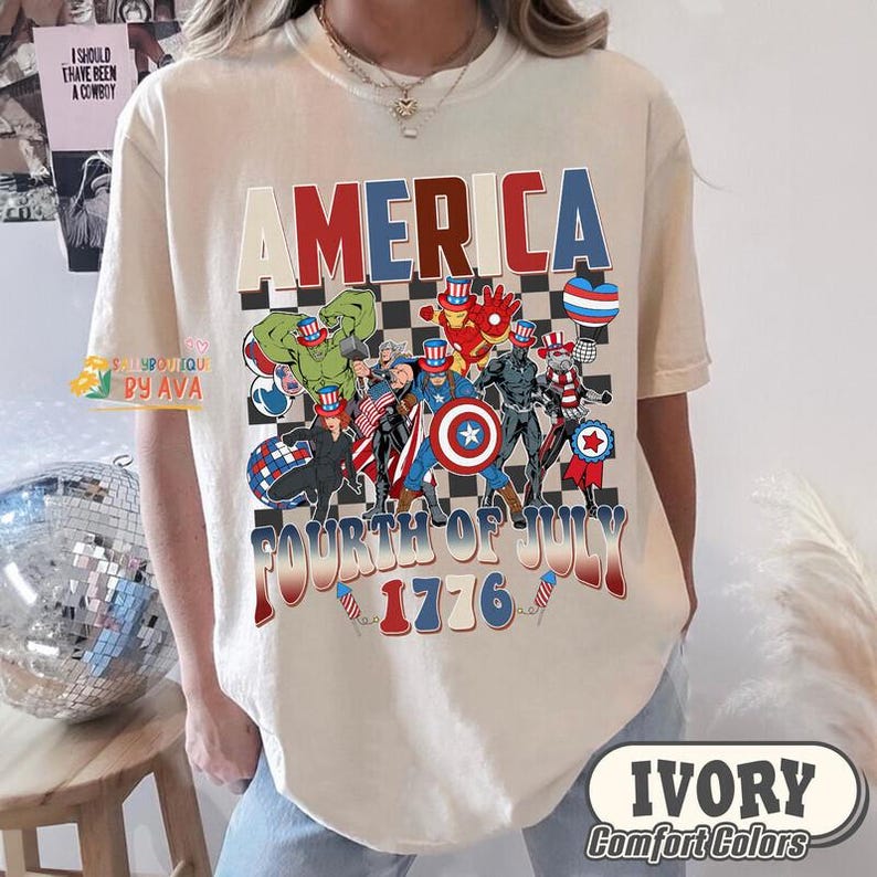 Avengers 4th of July Shirt, Disneyland Happy 4th of July Shirt, Iron Man Spiderman Patriotic Tee, Independence Day Tee, Memorial Day image 5