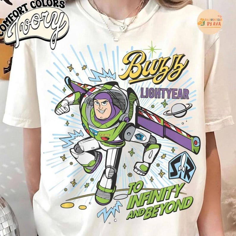 Vintage Comfort Colors Buzz Lightyear To Infinity And Beyond Shirt, Pixar Toy Story Space Ranger Tee, Disneyland Family Trip 2026 Shirt image 1