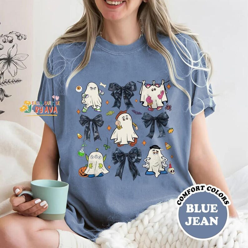 Toy Story Halloween Shirt 2026, Ghost Characters Tee, Spooky Coquette Bow Shirt, Halloween 2026 Spooky Season, Disneyland Gift for Her image 4