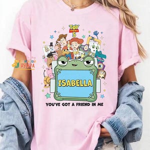 Custom Toy Story 5 Movie Shirt, Lilypad Buzz Lightyear Woody Jessie Toy Story Land You've Got a Friend In Me, Disneyland Group Shirt imagem 3