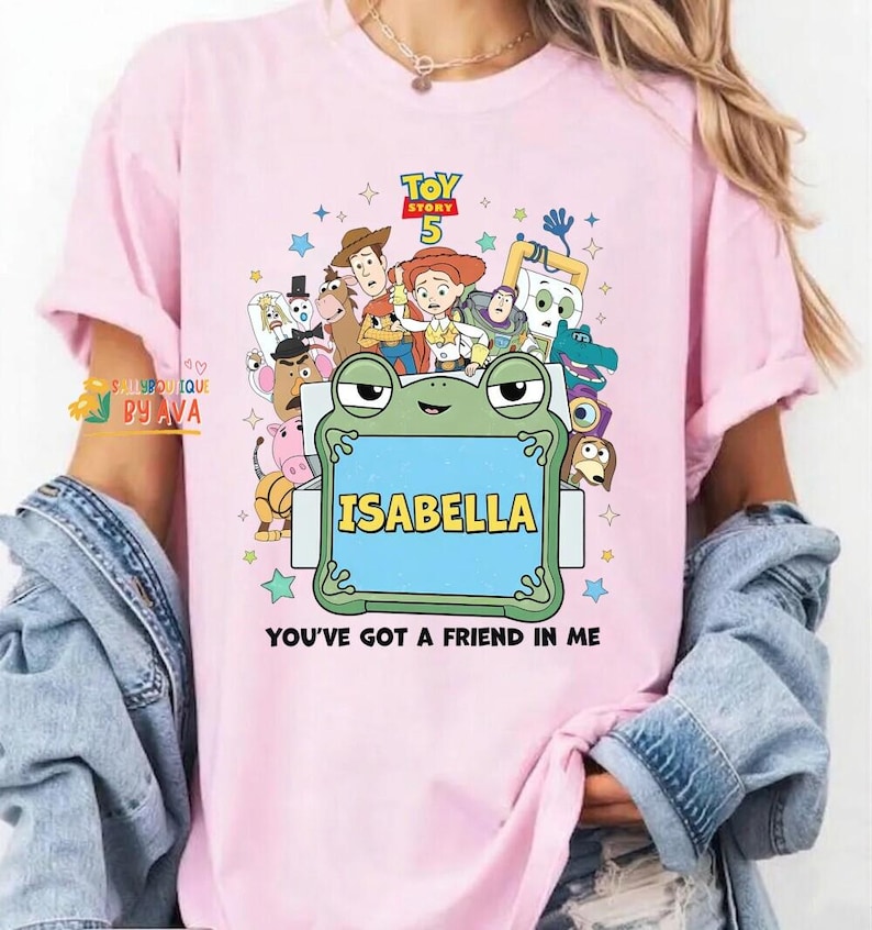 Custom Toy Story 5 Movie Shirt, Lilypad Buzz Lightyear Woody Jessie Toy Story Land You've Got a Friend In Me, Disneyland Group Shirt imagem 3