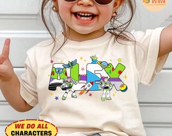 Disneyland Buzz Lightyear Custom Name Shirt, Personalized Toy Story Birthday Name Shirt, Toy Story Birthday Shirt, Family Birthday Matching