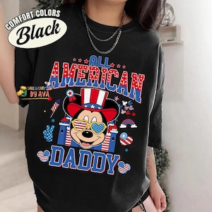 Personalized Mickey and Friends Dad Mom Happy 4th of July Shirt, Disneyland Patriotic 4th Of July Family Matching Tee, 250th Shirt image 3