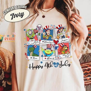Retro Toy Story 4th of July Shirt, Independence Day America 250 Independence Day Tee, Patriotic Woody Buzz Shirt, July 4th Disneyland Trip image 1