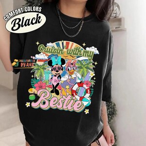 Camiseta de Minnie Daisy de Disneyland para el verano, Crucero con mi mejor amiga, Camiseta del crucero de chicas de Disneyland de verano 2026, Camiseta de mejores amigas, Viaje de chicas con mejores amigas imagen 5
