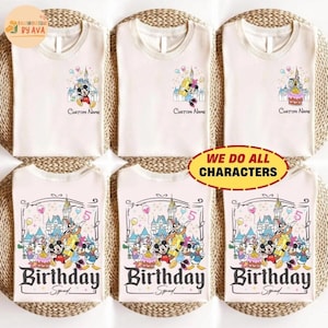 Custom All Disneyland Birthday Shirt, Best Birthday Ever, Disneyland Birthday Boy Girl, Birthday Squad, Mickey and Friends Birthday Trip Tee image 2