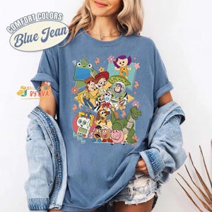 Retro Toy Story 5 You've Got A Friend In Me Shirt, Woody Buzz Lightyear Rex Tee, WDW Disneyland Family Vacation 2026 Trip, Pixar Fest Shirt image 2