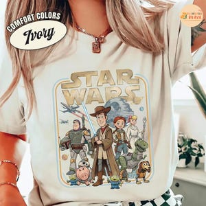Disneyland Woody and Friends Starwars May The 4th Be With You Shirt, Toy Story Starwars, Galaxy's Edge Shirt, Woody Jessie Buzz Lightyear image 3
