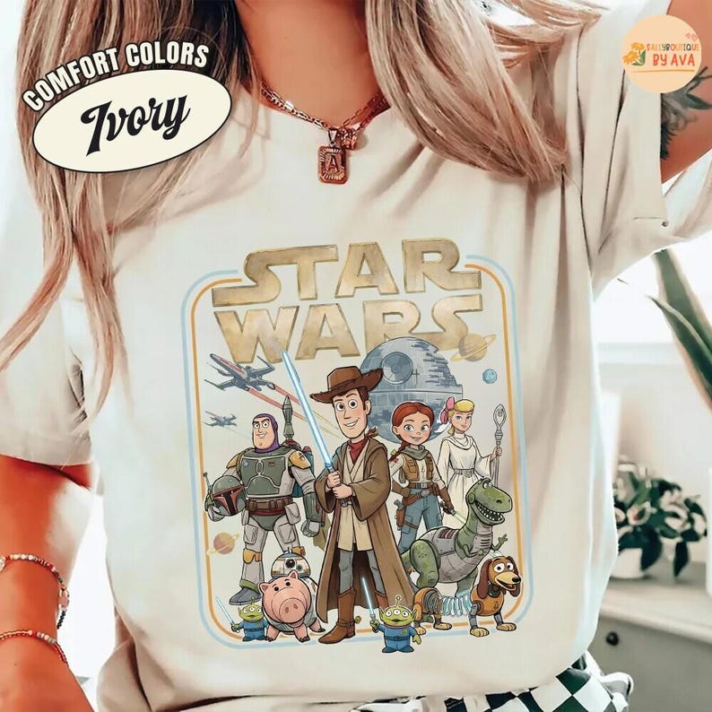 Disneyland Woody and Friends Starwars May The 4th Be With You Shirt, Toy Story Starwars, Galaxy's Edge Shirt, Woody Jessie Buzz Lightyear image 3
