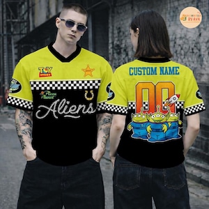 Custom Disneyland Toy Story Aliens Football Jersey, Croptop Football Jersey, Disneyland Shirt, Disneyland Birthday Gift for Kids image 1