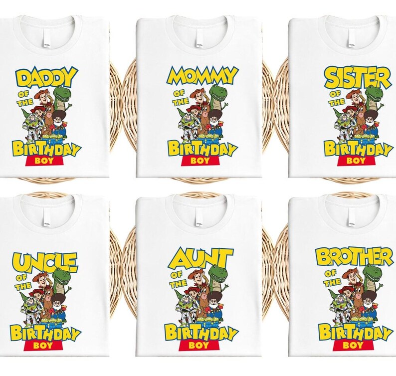 Toy Story Birthday Boy Tee, Disneyland Birthday Party T-shirt, Custom Birthday Boy Tee, Pixar Family Birthday Tee, Woody Birthday Party Tee image 3