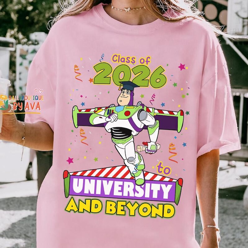 Disneyland Grad 2026 Shirt, Buzz To Graduation And Beyond Shirt, Toy Story Graduation Shirt, Disneyland End Of School Summer Trip Shirt bild 6