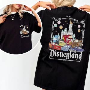 Custom Name Disneyland Cars Family Matching Shirts, Retro Disneyland Trip 2026 Shirt, Disneyland Family Vacation Shirts, Birthday Party Gift image 4