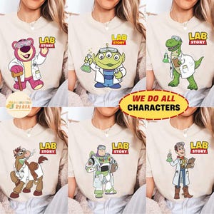 Disneyland Toy Story Lab Week 2026 Shirt, Buzz Lightyear Woody Jessie Bo Peep Lab Story 2026, Lab Team, Med Lab Clinical Laboratory Shirt image 2