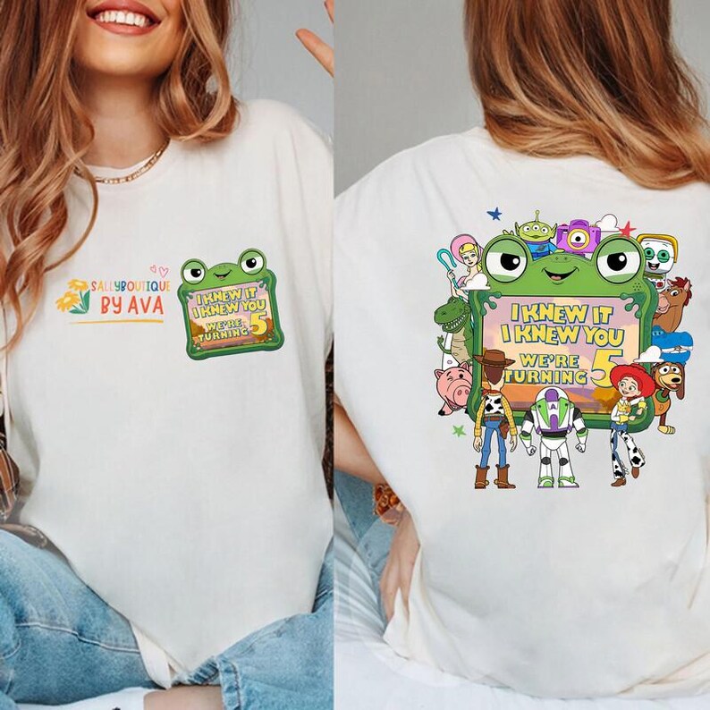 Disneyland Pixar Toy Story 5 I Knew It I Knew You Were Turning 5 Shirt, Toy Story 5 Birthday Shirt, Toy Story Were Turning 5 image 2