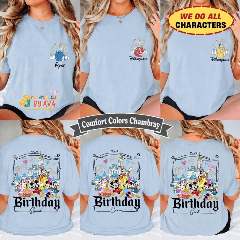 Custom All Disneyland Birthday Shirt, Best Birthday Ever, Disneyland Birthday Boy Girl, Birthday Squad, Mickey and Friends Birthday Trip Tee image 1