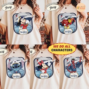 Personalized Disneyland Family Cruise Line Matching Shirt, Mickey & Friends starwars Marvel Cruise Tee, Lets Cruise Wish Dream Magic Destiny 画像 1