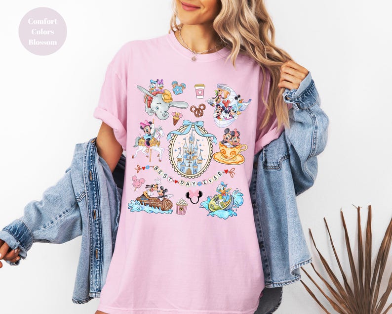 Coquette Bow Disneyland Best Day Ever Shirt, Disneyland Family Vacation Shirt, Disneyworld Mickey and Friends Shirt, Disneyland Trip 2026 image 2