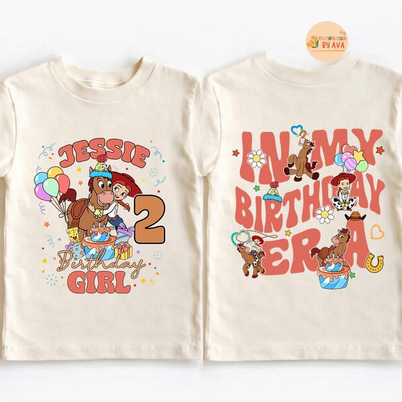 Personalized Disneyland Birthday Jessie and Bullseye Toy Story Shirt, In My Birthday Era Shirt, Cowgirl Birthday Shirt, Birthday Gift afbeelding 2
