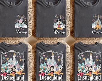 Custom Disneyland Mickey And Friends Shirts, Custom Disneyland Family 2025 Shirts, Retro Disneyland Trip Tee, Disneyland Family Vacation Tee