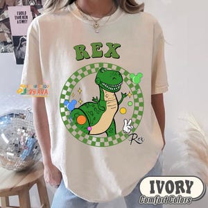 Custom All Disneyland Pixar Toy Story Checkered Shirt, Woody Buzz Jessie Rex Lotso, Family Vacation Tee, Personalized Group Matching Tee image 2