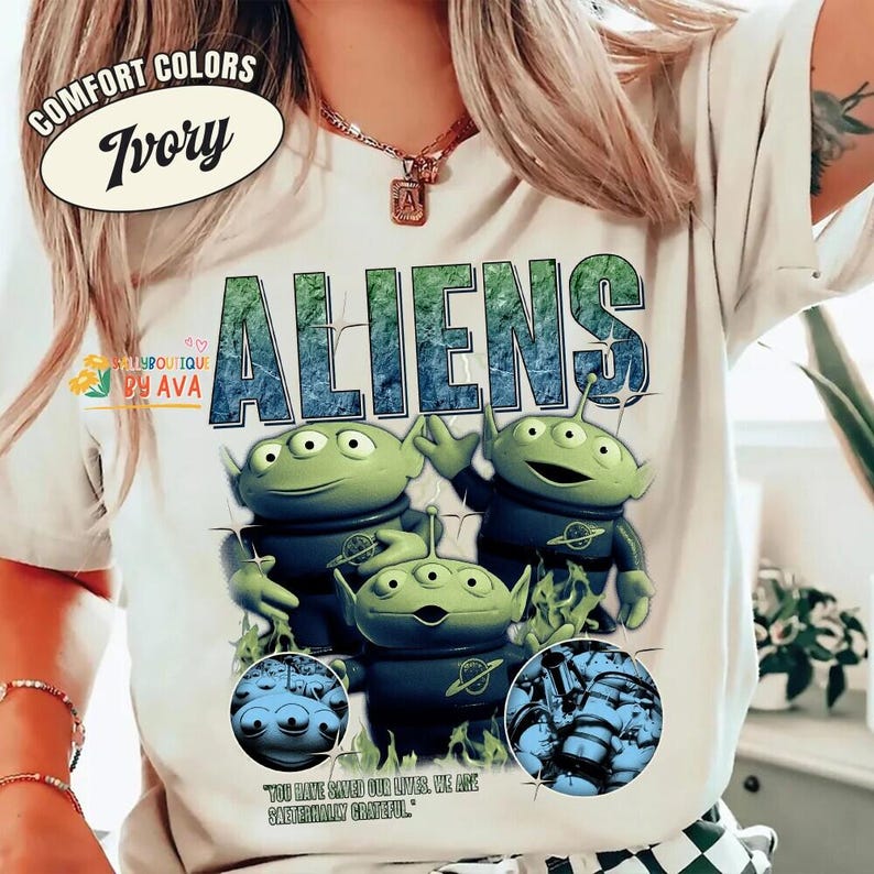 Disneyland Toy Story Aliens Shirt, Retro Alien Toy Story Disneyland WDW Matching Family Shirt, Magic Kingdom, Animal Kingdom Shirt Bild 2