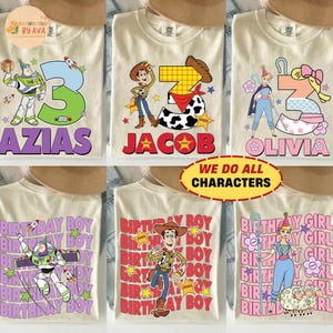Custom Disneyland Toy Story Birthday shirts, Disneyland Birthday Squad Crew Boy Girl shirts, Toy Story Birthday Family Shirt, Birthday Party image 1