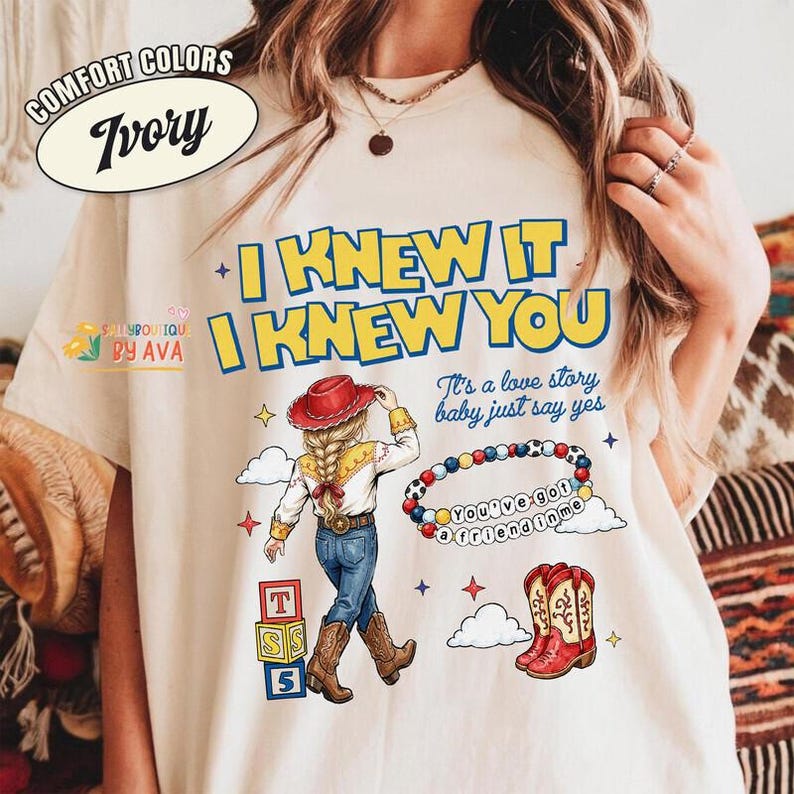 Comfort Colors I Knew It, I Knew You Toy Story 5 T-Shirt, Cowgirl Western Shirt, Disneyland Toy Story Tee, Toy Story 5 Friendship Shirt image 4