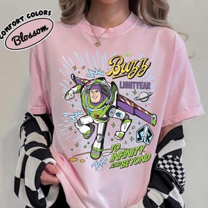 Vintage Comfort Colors Buzz Lightyear To Infinity And Beyond Shirt, Pixar Toy Story Space Ranger Tee, Disneyland Family Trip 2026 Shirt image 4